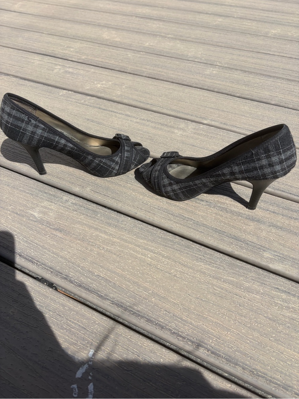 Apt. 9 Black Peep-Toe Buckle Pumps - Picture 5 of 7